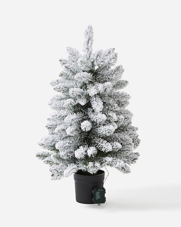 Pre-Lit Aspen Flocked 3FT Christmas Tree