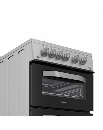 Hotpoint HDG5GCX 50cm Gas Double Cooker - Stainless Steel