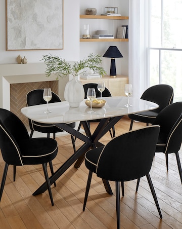 Brock Dining Table with 6 Camille Chairs