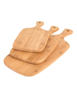 Salter Set of 3 Bamboo Paddle Chopping Boards