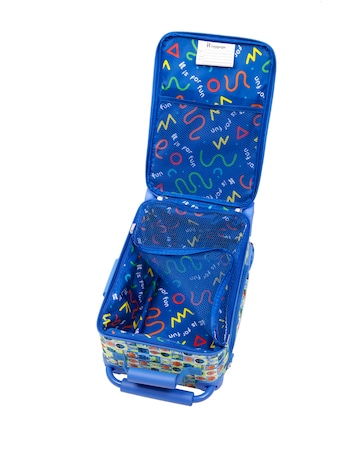 IT Luggage Curiosity Kids Underseat Suitcase - Blue Minimals