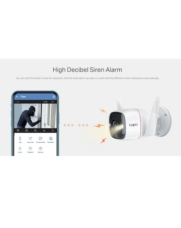 TP-Link Tapo C320WS Outdoor 2K Security Wi-Fi Camera with Colour Night Vision