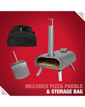 George Foreman 16" Stainless Steel Wood Pellet Pizza Oven