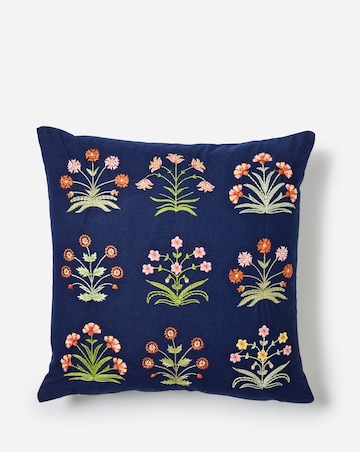 Eden Embroidered Floral Cushion