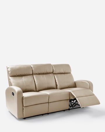 Ramsey Faux Leather Recliner 3 Seater Sofa