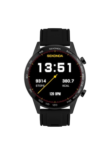 Sekonda Active Plus 45mm Black Rubber Dual Strap Smart Watch