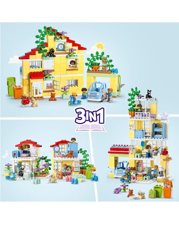 LEGO DUPLO 3in1 Family House Toy for Toddlers Aged 3+ 10994