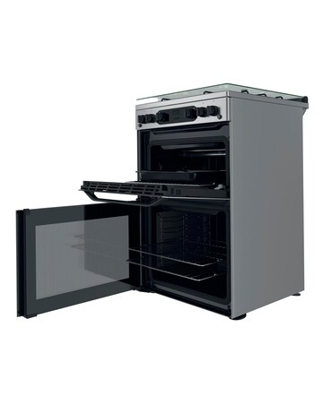 Hotpoint HDM67G0CCX/UK 60cm Gas Double Cooker + Installation