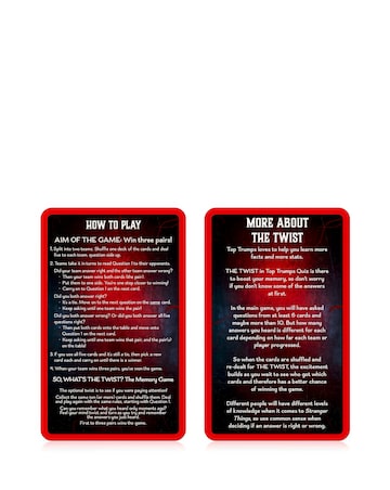 Stranger Things Top Trumps Quiz