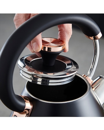 Tower Cavaletto 3kW 1.7Litre Pyramid Black and Rose Gold Kettle