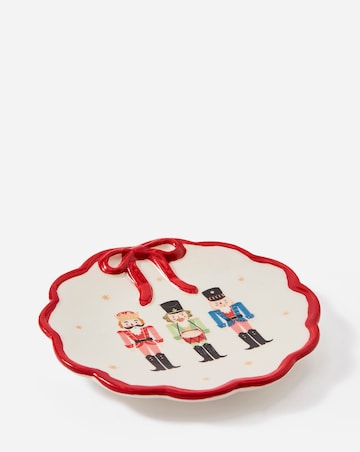 Nutcracker Ceramic Trinket Dish with Bow