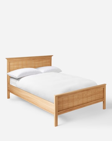 Julipa Ashford Wooden Bed with 3 Layer Memory Foam Hybrid Mattress