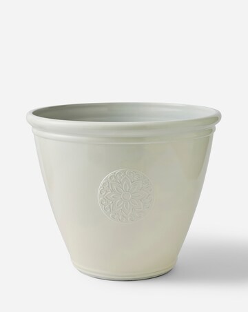 La Hacienda Eden Emblem White Planter 40cm