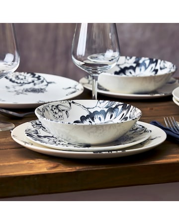 Wade Botanical Night 12 Piece Dinner Set