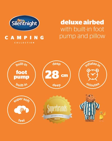 Silentnight Deluxe Airbed with Footpump - Double