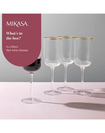 Mikasa Sorrento 4pc Red Wine Glasses
