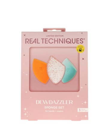 REAL TECHNIQUES DEWDAZZLER SPONGE SET FOR LIQUIDS & CREAMS 3PC