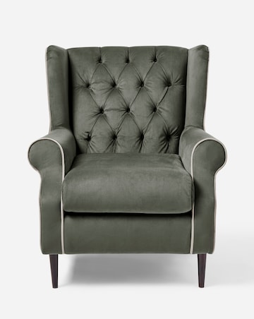 Joanna Hope Marbella Velvet Button Back Accent Chair