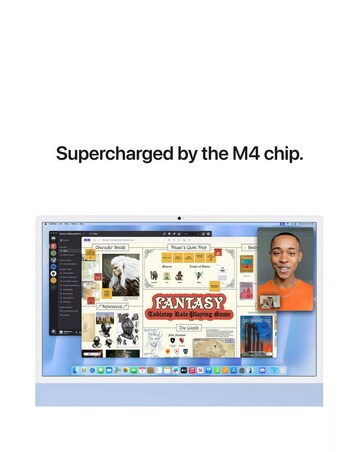 Apple iMac (M4, 2024) 24in Retina 4.5K, 8-core CPU, 8-core GPU, 256GB - Blue