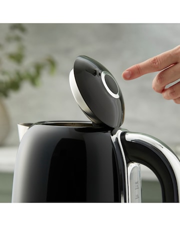 Swan Solace Kitchen Set, 1.7L Kettle, and 930W 2 Slice Toaster - Black