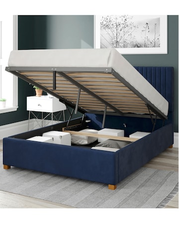 Aspire Grant Velvet Ottoman Bed