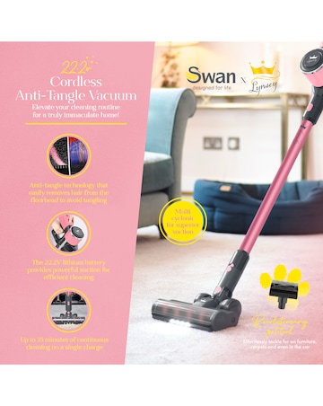 Swan TV?s Queen of Clean Cordless Anti-Tangle Vacuum Cleaner