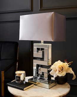 Joanna Hope Greek Key Mirrored Table Lamp