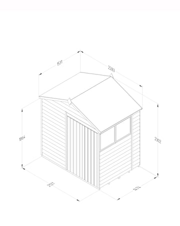 4LIFE Apex Shed 7x5 - Double Door - 2 Window (Home Delivery)