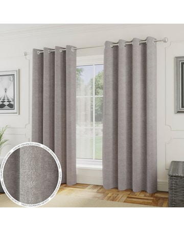 Royal Luxury Boucle Lined Eyelet Curtains