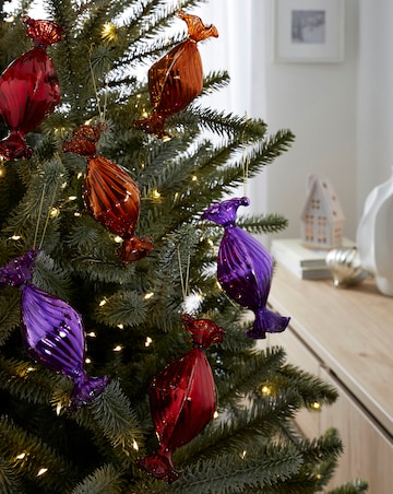 Set of 6 Glass Sweet Baubles