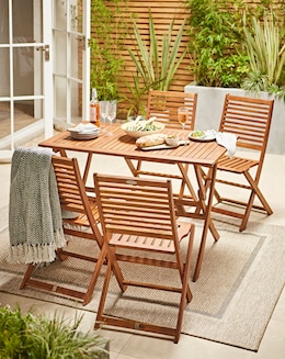 Charles Bentley Wooden 4 Seater Dining Set