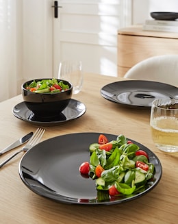 Black Essentials 12 Piece Dinner Set