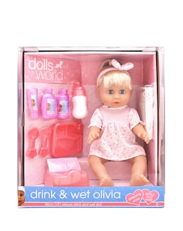 Dolls World Drink &amp; Wet Olivia Doll