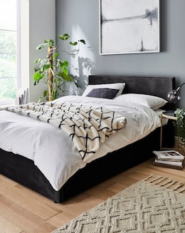 Hayden Velvet Ottoman Bed with 3 Layer Memory Foam Hybrid Mattress