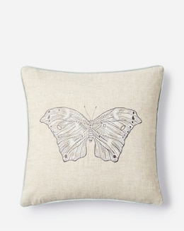 Embroidered Butterfly Cushion