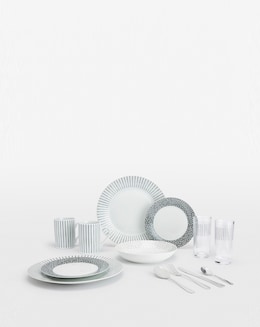 Waterside 36 Piece Grey Starter Dinner Set