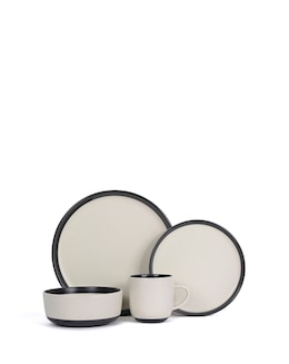 Waterside Brushed Monochrome 16 Piece Dinner Set