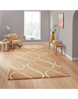 Catherine Lansfield Linear Curve Modern Geometric Rug