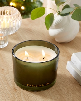 Eucalyptus &amp; Lime Glass Candle