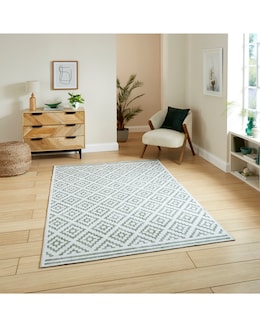 Think Rugs Coral Geometric Rug