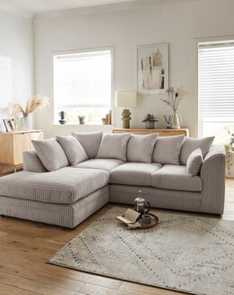Ferguson Jumbo Cord Left Hand Chaise Sofa