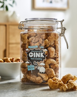 Oink Traditionally Salted Pork Scratching Gift Jar