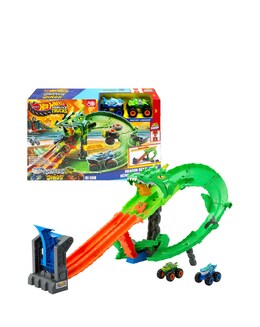 Hot Wheels Monster Trucks Sharks vs Dinos Dragon Destruction
