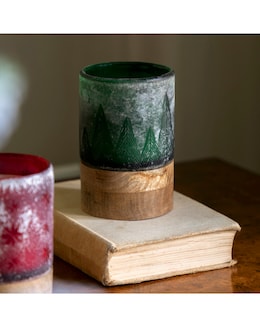 Forest Glass Candle Jar - Green