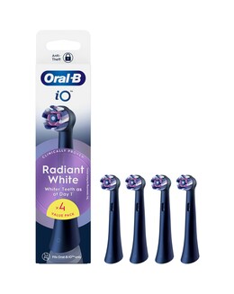 Oral-B iO Radiant White Black Refill heads 4 Pack