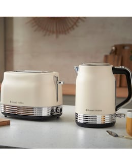 Hanley Kettle &amp; 2 Slice Toaster Bundle - Jasmine White