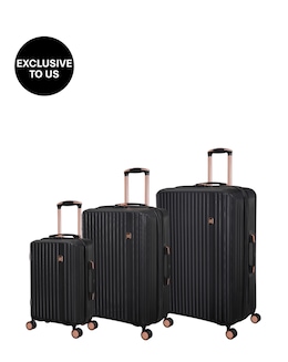 IT Luggage Luxuriate 3pc Suitcase Set - Black