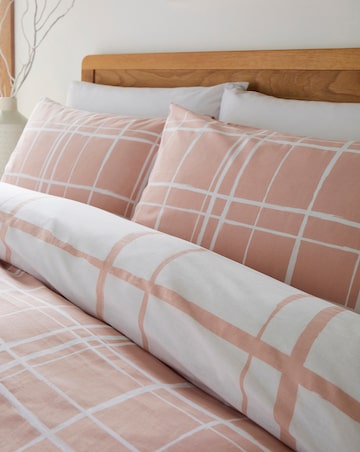 Wilson Check Duvet Cover Set - Blush