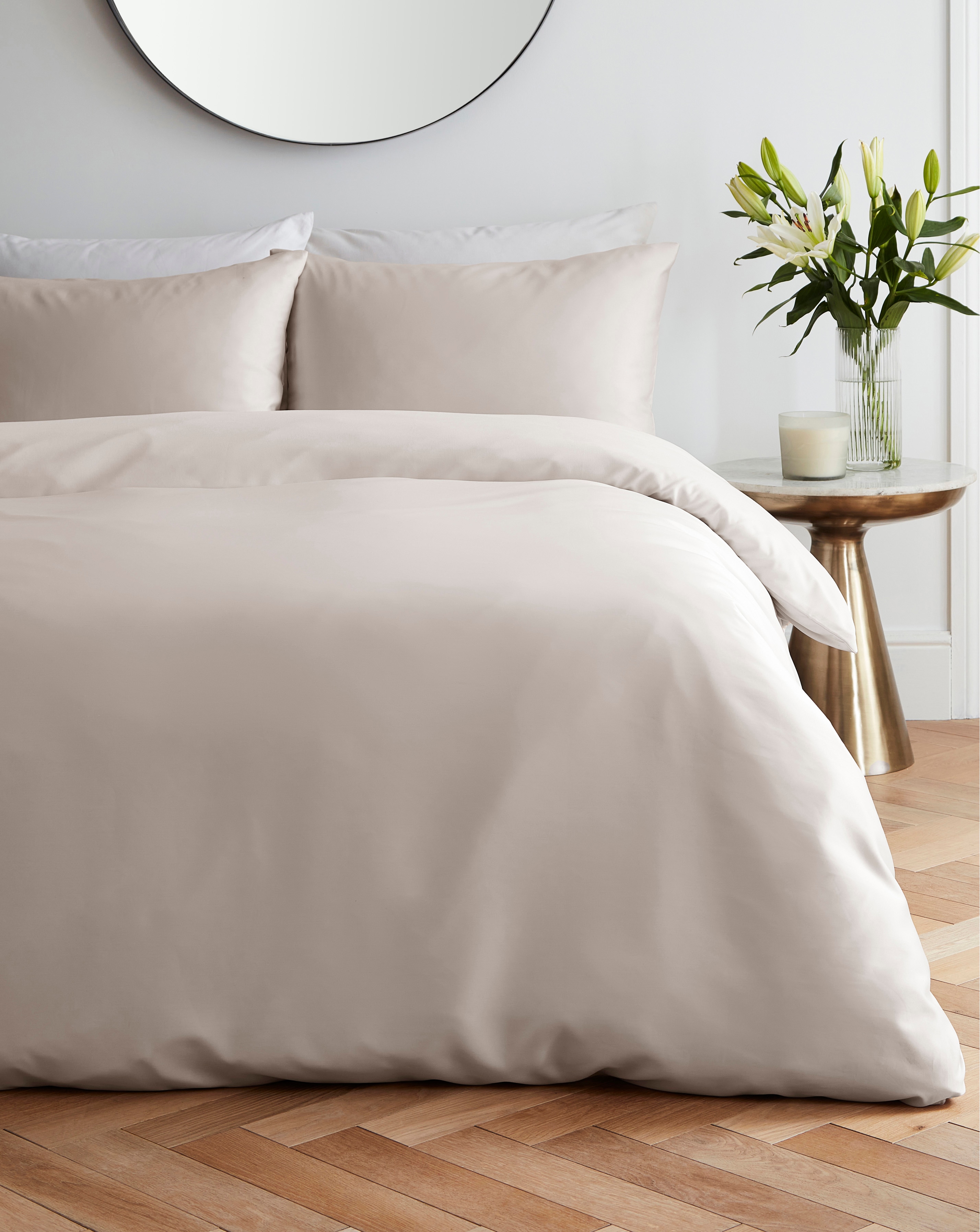 Faux Silk Matte Satin Duvet Set