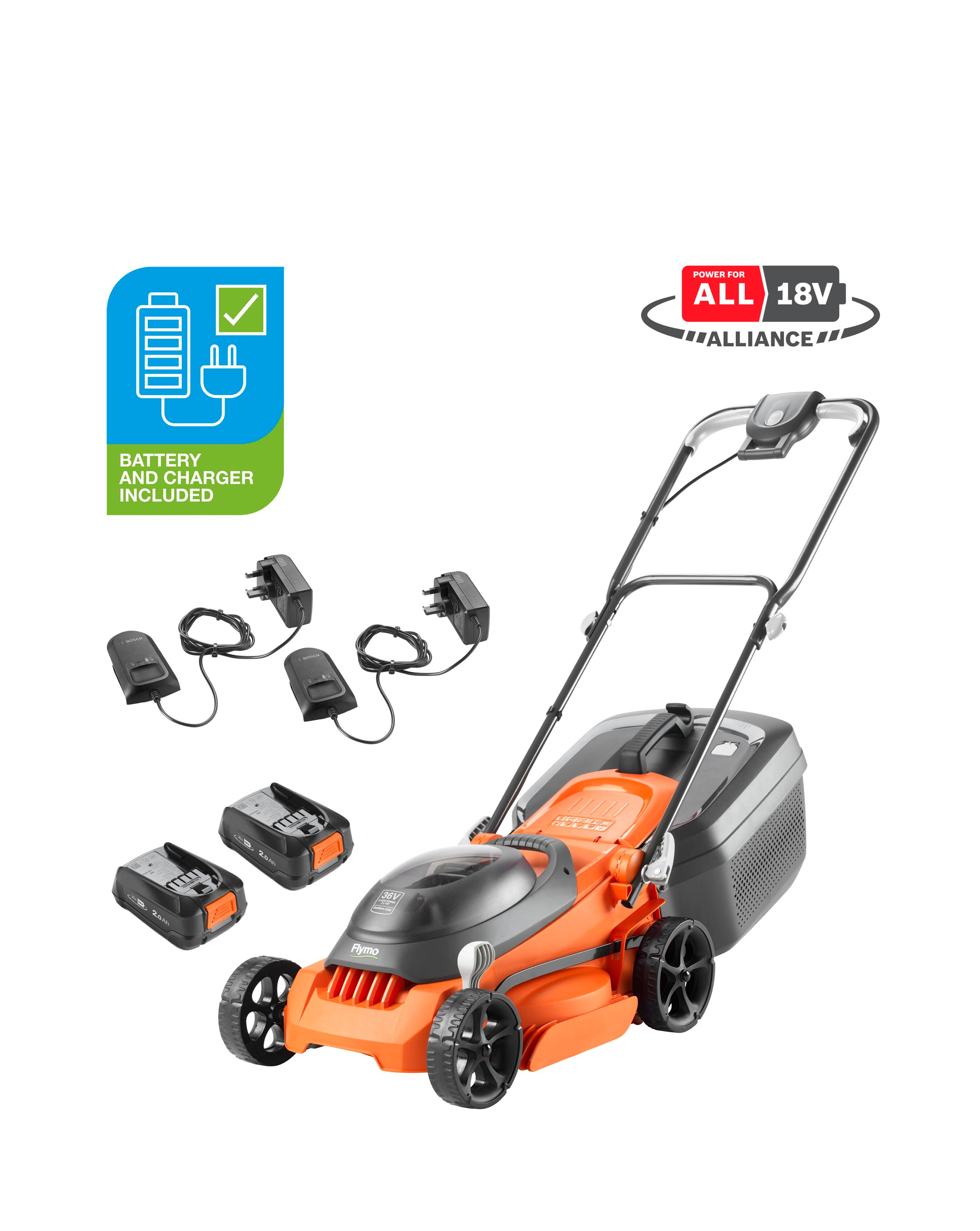 Flymo 36V EasiStore 340R Lawnmower Kit